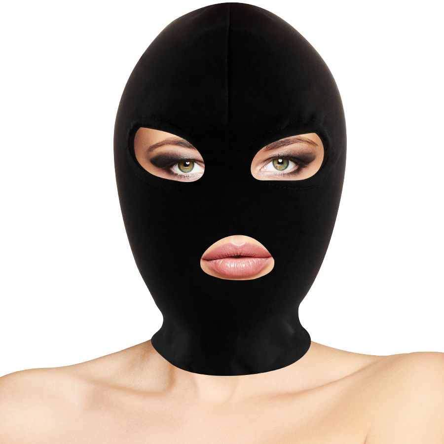 DARKNESS - BDSM SUBMISSION MASK MOUTH AND EYES BLACK - Image 2