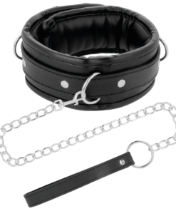 Alternative view of DARKNESS - SOFT LEATHER NECKLACE WITH CHAIN