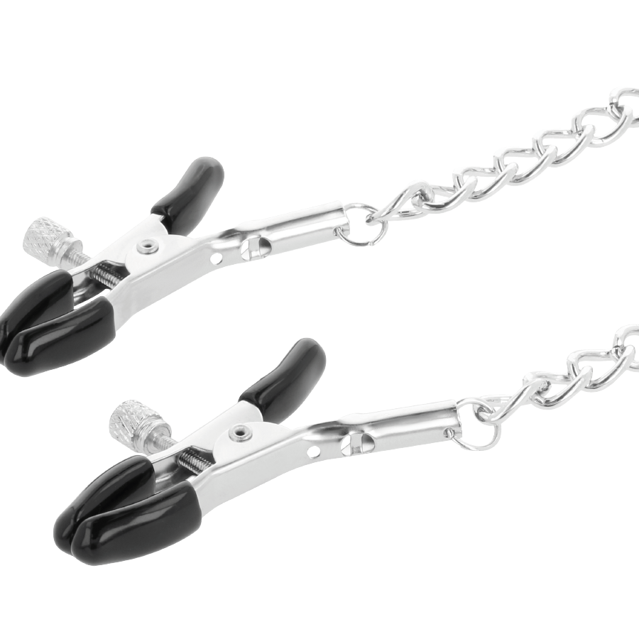 DARKNESS - COLLAR WITH NIPPLE CLAMPS BLACK - Image 3