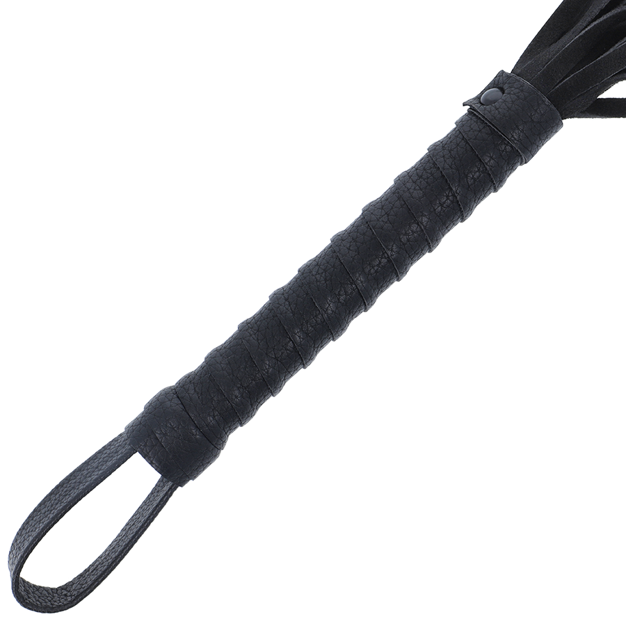 DARKNESS - BLACK BONDAGE WHIP WITH LEATHER HANDLE - Image 2