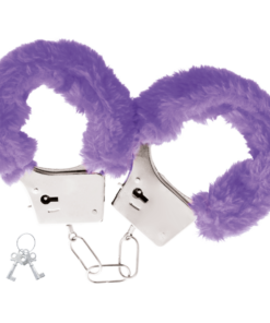 Alternative view of DARKNESS - LILAC LINED METAL HANDCUFFS