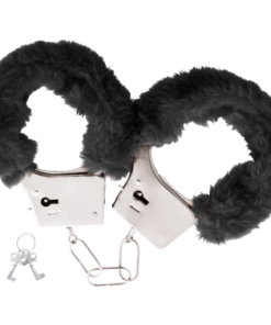 Alternative view of DARKNESS - BLACK LINED METAL HANDCUFFS