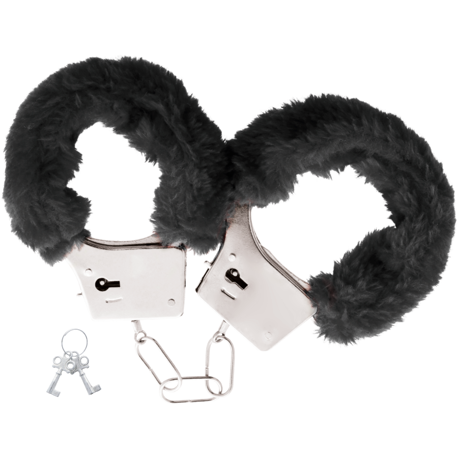 DARKNESS - BLACK LINED METAL HANDCUFFS - Image 2