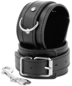 Alternative view of DARKNESS - BLACK ADJUSTABLE HANDCUFFS WITH DOUBLE REINFORCEMENT TAPE