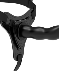 FETISH SUBMISSIVE HARNESS - BLACK SILICONE G-SPOT 16 CM