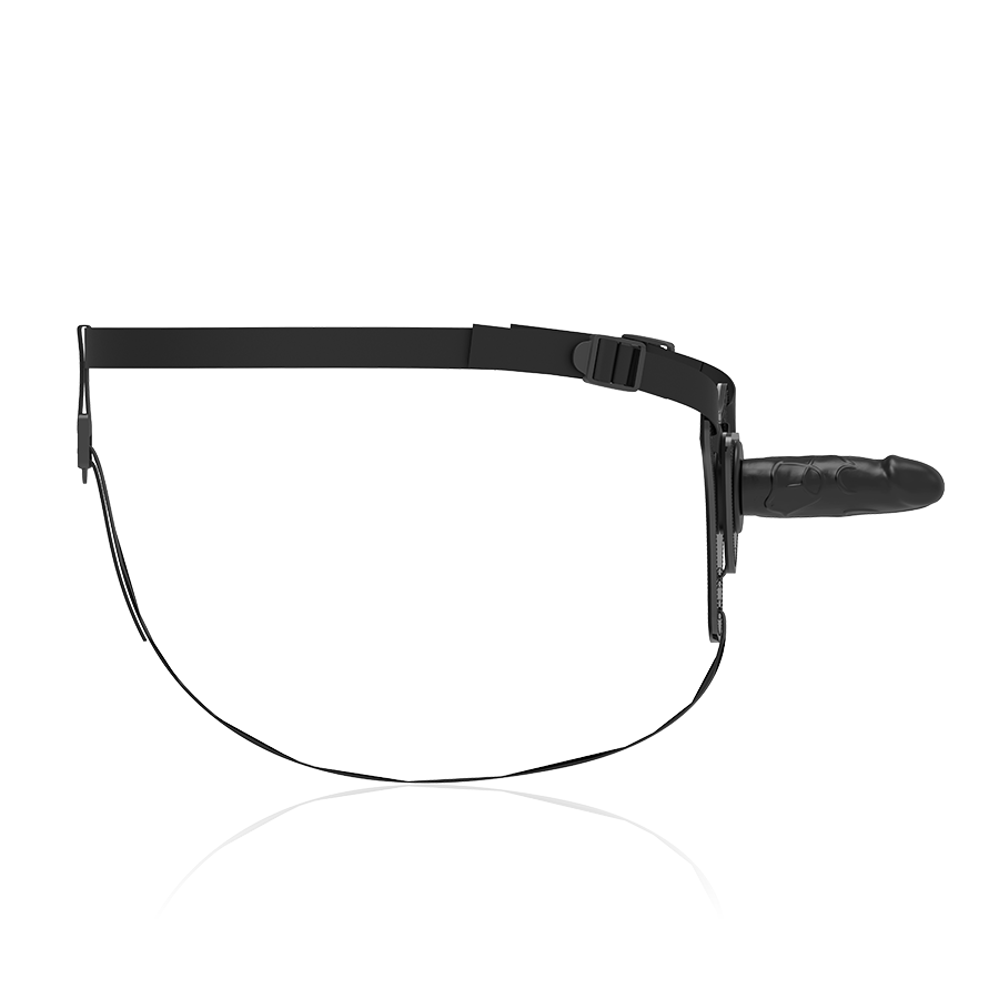 FETISH SUBMISSIVE HARNESS - REALISTIC BLACK SILICONE 15 CM - Image 3