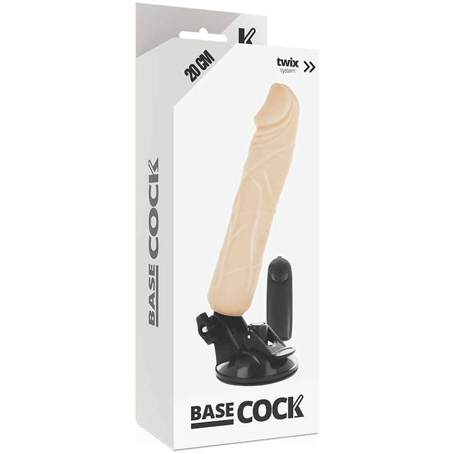 BASECOCK - REALISTIC VIBRATOR REMOTE CONTROL FLESH 20 CM - Image 4