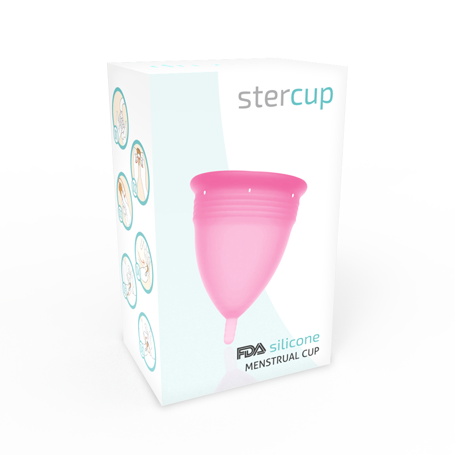 STERCUP - FDA SILICONE MENSTRUAL CUP PINK - SIZE S - Image 5