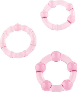 SEVEN CREATIONS - SET OF THREE PINK PENIS RINGS