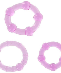 Alternative view of SEVEN CREATIONS - SET OF THREE LILAC PENIS RINGS