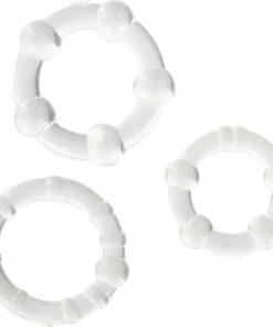 SEVEN CREATIONS - SET OF THREE TRANSPARENT PENIS RINGS