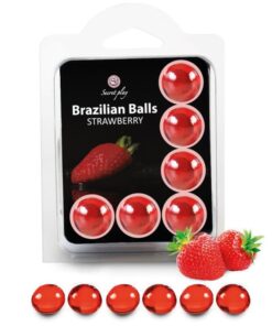SECRETPLAY - SET 6 BRAZILIAN BALLS STRAWBERRY
