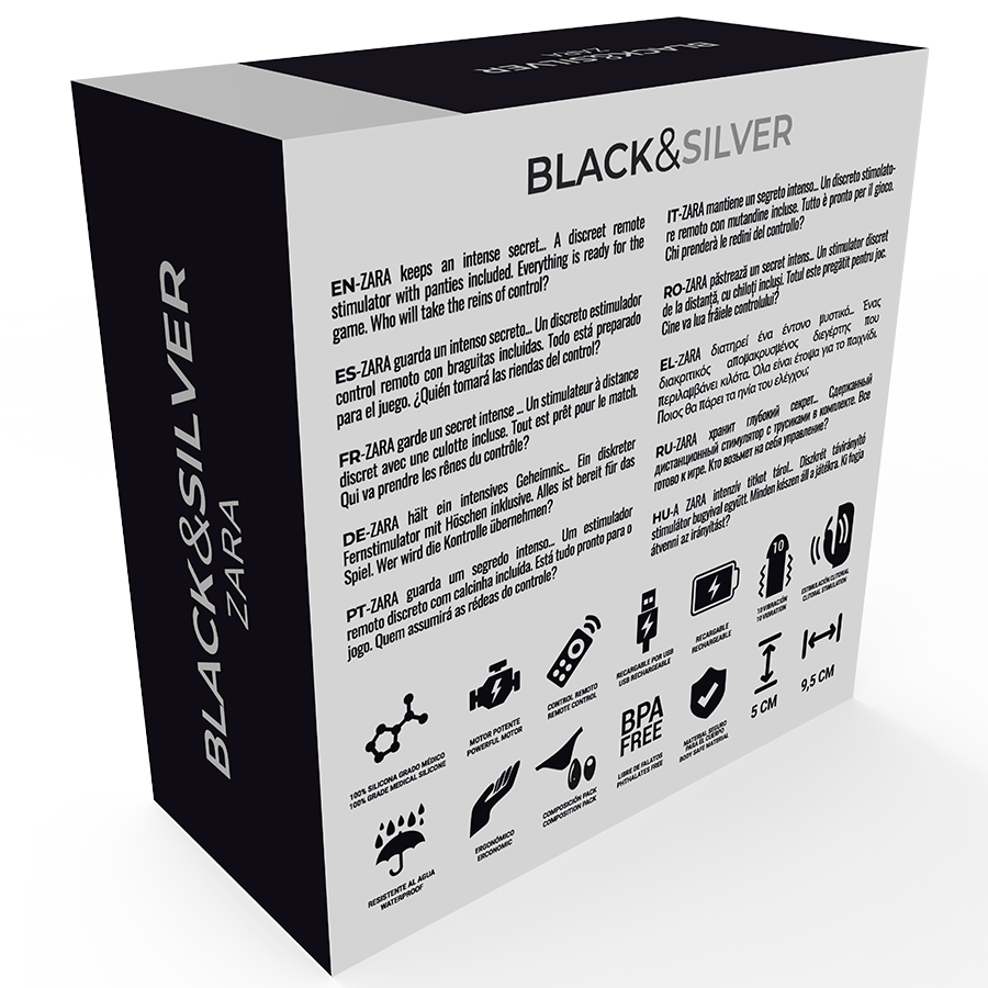 BLACKSILVER - ZARA REMOTE CONTROL STIMULATOR WITH FREE PANTY - Image 5