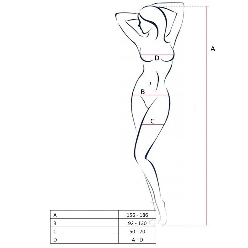 PASSION - WOMAN BS055 BODYSTOCKING BLACK ONE SIZE - Image 3