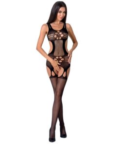 PASSION WOMAN BS066 BODYSTOCKING BLACK ONE SIZE