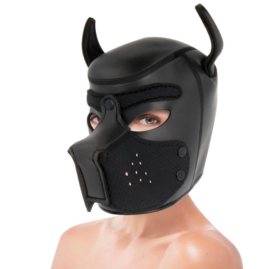 DARKNESS - NEOPRENE DOG MASK WITH REMOVABLE MUZZLE L - Image 4