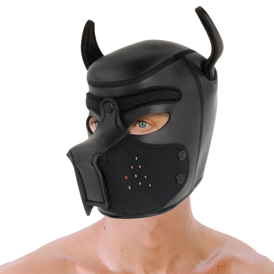 DARKNESS - NEOPRENE DOG MASK WITH REMOVABLE MUZZLE L - Image 5