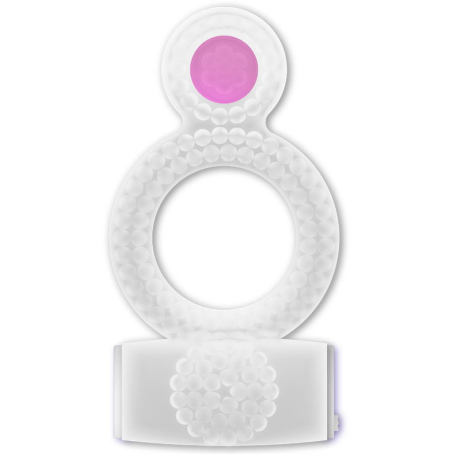 CASUAL LOVE - RING VIBRATING DOUBLE PLEASURE TRANSPARENT - Image 2