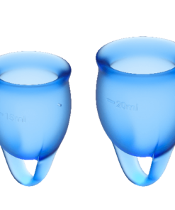 SATISFYER FEEL CONFIDENT MENSTRUAL CUP DARK BLUE  15+20ML