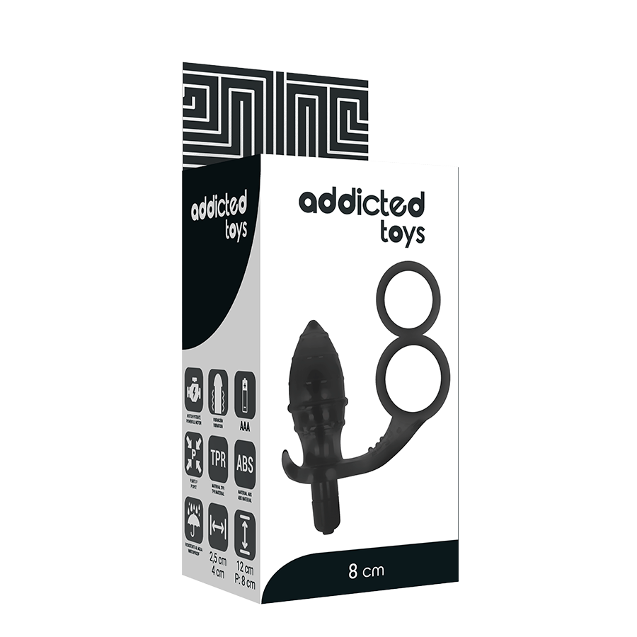 ADDICTED TOYS - ANAL PLUG WITH DOUBLE BLACK RING - Image 5