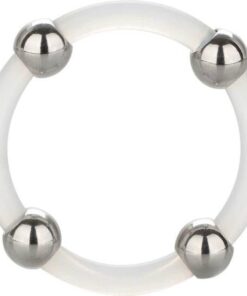 CALEXOTICS - STEEL BEADED SILICONE RING L