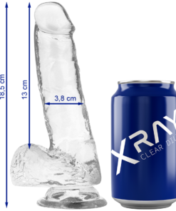 X RAY - CLEAR COCK WITH BALLS 18.5 CM -O- 3.8 CM