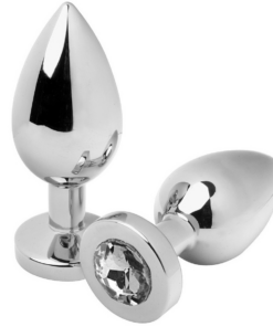 METAL HARD - ANAL PLUG DIAMOND TRANSPARENT SMALL 5.71CM