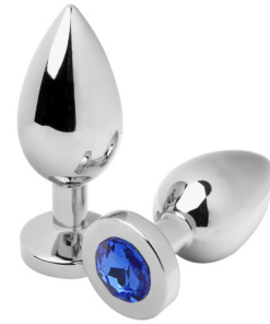 METAL HARD - ANAL PLUG DIAMOND BLUE SMALL 5.71CM