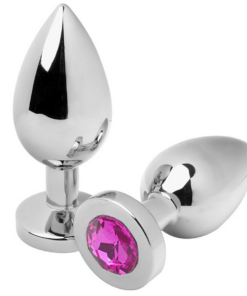 METAL HARD - ANAL PLUG DIAMOND PINK SMALL 5.71CM