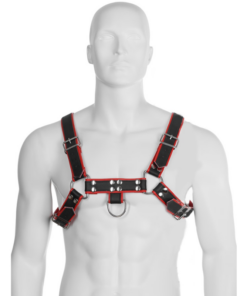 LEATHER BODY - CHAIN HARNESS III BLACK / RED