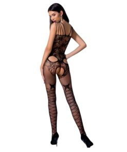 PASSION WOMAN BS076 BODYSTOCKING - BLACK ONE SIZE