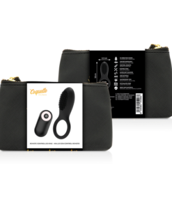 Alternative view of COQUETTE CHIC DESIRE - COCK RING REMOTE CONTROL RECHARGEABLE BLACK/ GOLD