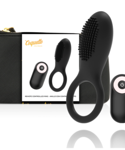 COQUETTE CHIC DESIRE - COCK RING REMOTE CONTROL RECHARGEABLE BLACK/ GOLD