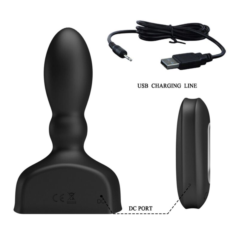 MR PLAY - BLACK INFLATABLE ANAL PLUG REMOTE CONTROL - Image 3