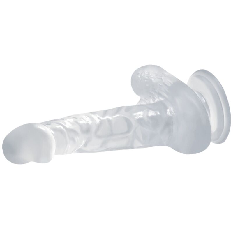 BAILE - REALISTIC DILDO WITH SUCTION CUP AND TESTICLES 16.7 CM TRANSPARENT - Image 3