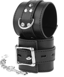 Alternative view of DARKNESS - BLACK LEATHER HANDCUFFS