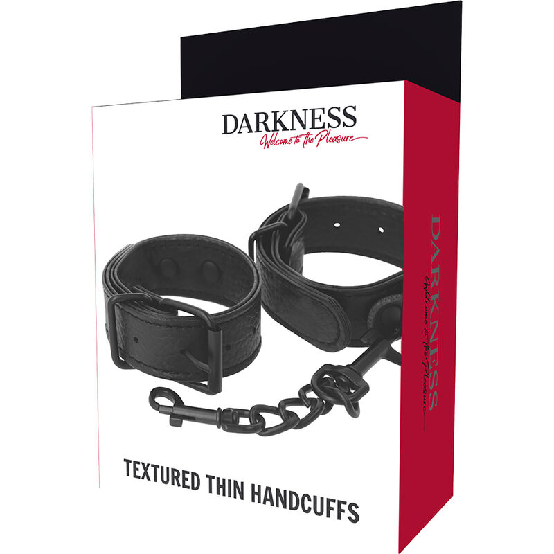 DARKNESS - WIDE THIN TEXTURED HANDCUFFS - Image 5