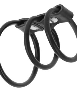 Alternative view of DARKNESS - SET OF 3 FLEXIBLE PENIS RINGS