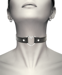 Alternative view of COQUETTE CHIC DESIRE - VEGAN LEATHER NECKLACE WOMAN HEART ACCESSORY
