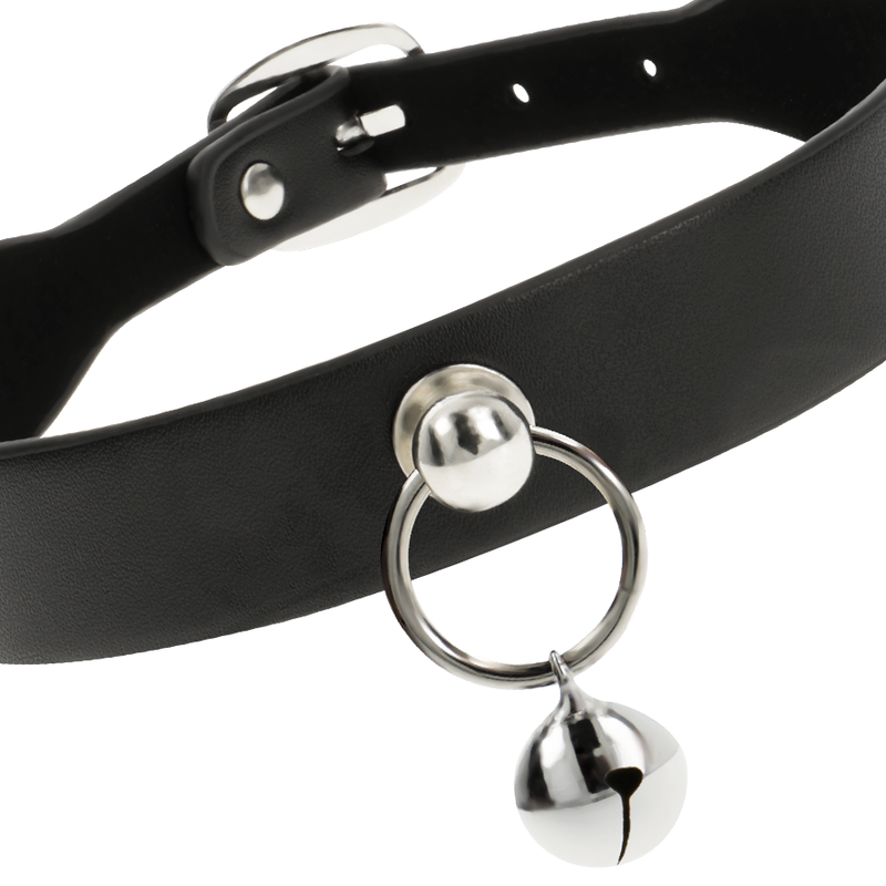 COQUETTE CHIC DESIRE - VEGAN LEATHER NECKLACE WOMAN ACCESSORY RATTLE/HOOP - Image 4