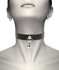 Alternative view of COQUETTE CHIC DESIRE - VEGAN LEATHER NECKLACE WOMAN ACCESSORY RATTLE/HOOP