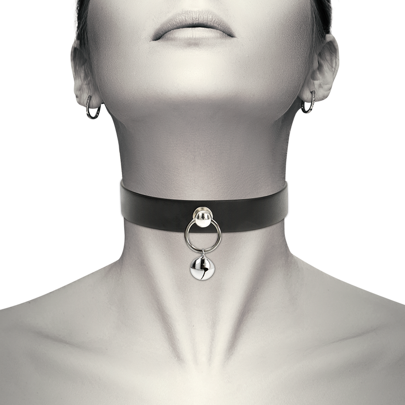 COQUETTE CHIC DESIRE - VEGAN LEATHER NECKLACE WOMAN ACCESSORY RATTLE/HOOP - Image 2