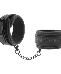 FETISH SUBMISSIVE - VEGAN LEATHER HANDCUFFS WITH NOPRENE LINING