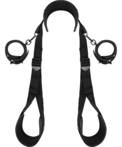 FETISH SUBMISSIVE - OPEN LEGS POSITION WITH NOPRENE LINING HANDCUFFS
