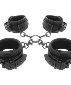 FETISH SUBMISSIVE - SET OF HAND AND ANKLE HANDCUFFS WITH NOPRENE LINING