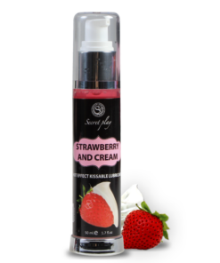 SECRETPLAY - LUBRICANT 2-1 HEAT EFFECT STRAWBERRY  CREAM 50 ML