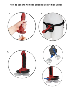 Alternative view of ELECTRASTIM - SILICONE FUSION KOMODO DILDO