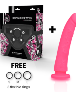 Alternative view of DELTA CLUB - TOYS HARNESS + DONG PINK SILICONE 17 CM -O- 3 CM