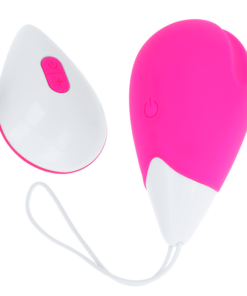 OHMAMA - TEXTURED VIBRATING EGG 10 MODES PINK AND WHITE