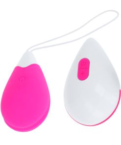 Alternative view of OHMAMA - TEXTURED VIBRATING EGG 10 MODES PINK AND WHITE